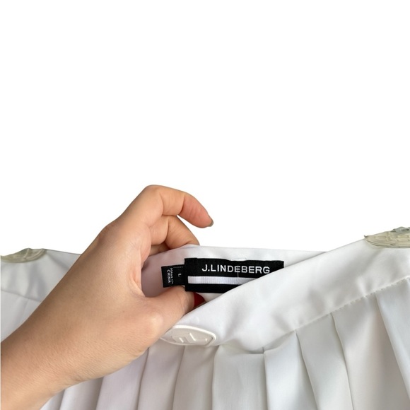 J.Lindeberg White Pleated Skater Skirt Size Large - Picture 8 of 11